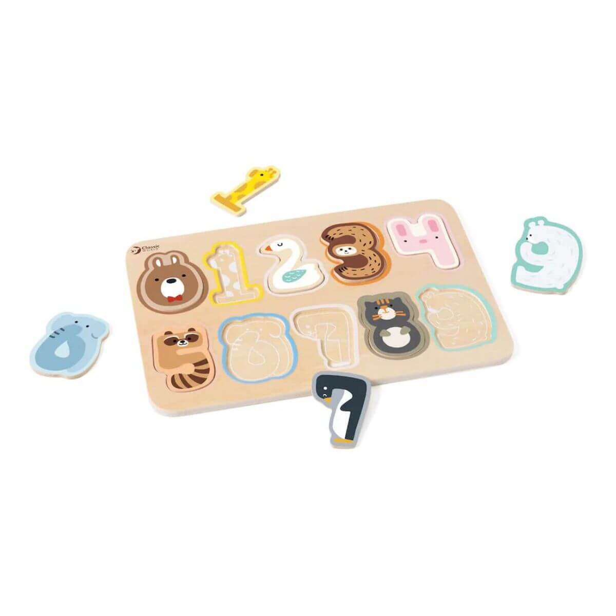 Puzzle Números pastel