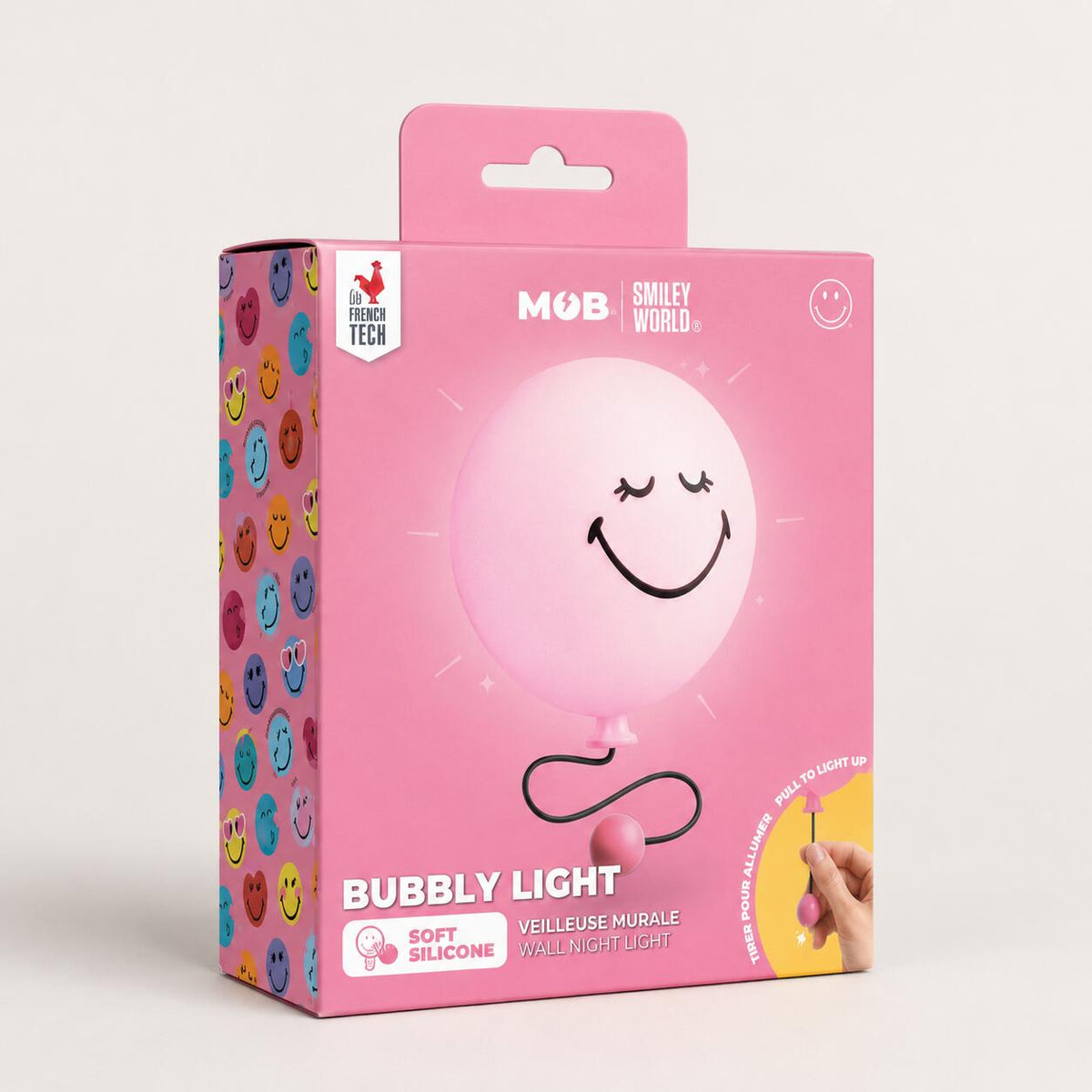 Lámpara BUBBLY - Smiley Rosa