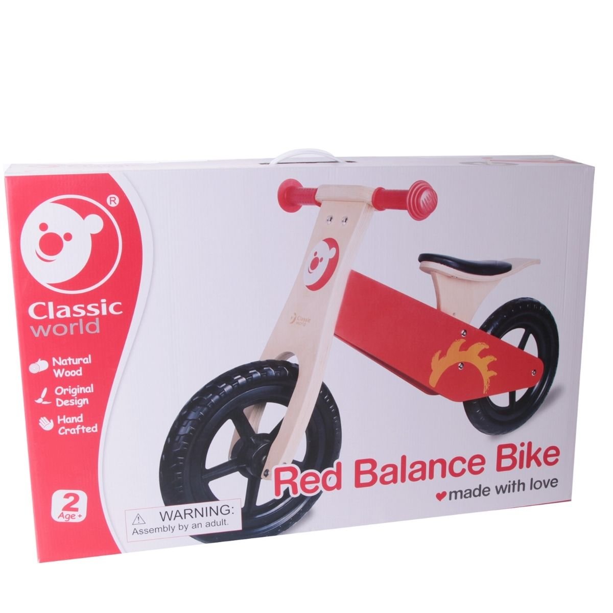 Bicicleta sin pedales roja