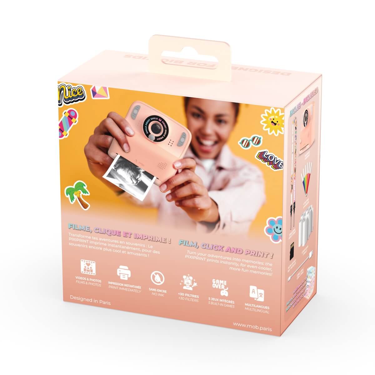 Cámara Digital Instantánea PIXIPRINT - Rosa