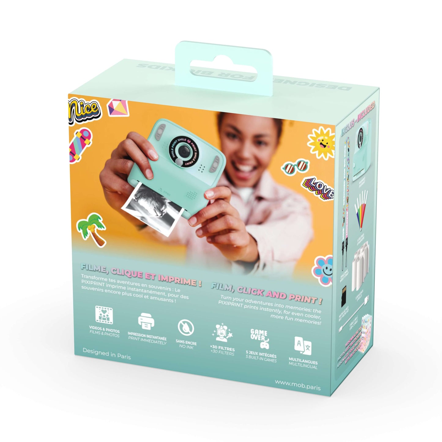 Cámara Digital Instantánea PIXIPRINT - Turquesa