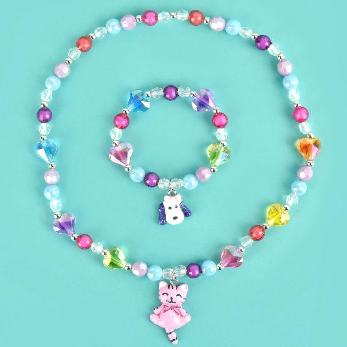 Conjunto Collar y Pulsera Gatito