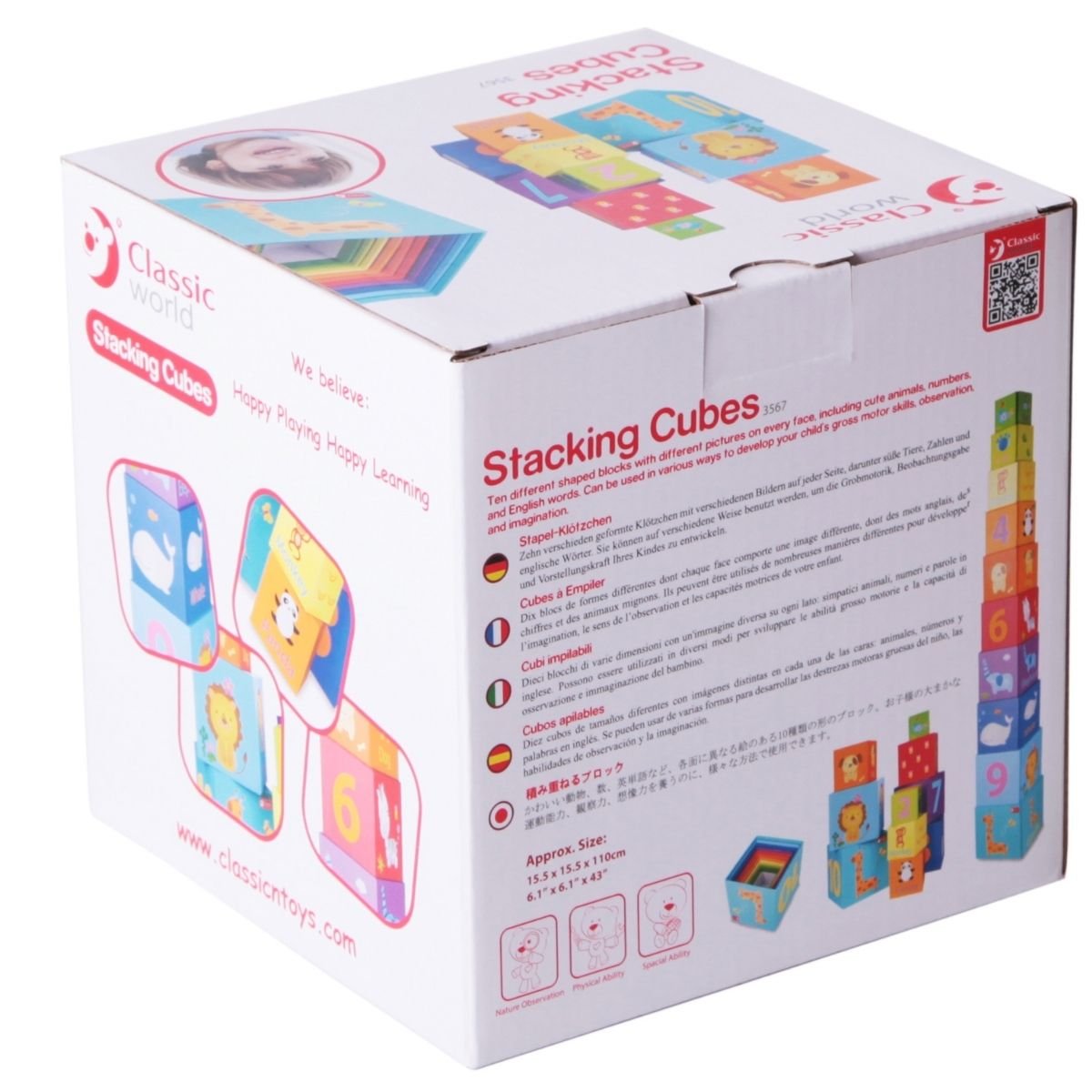 Cubos apilables Animales y números