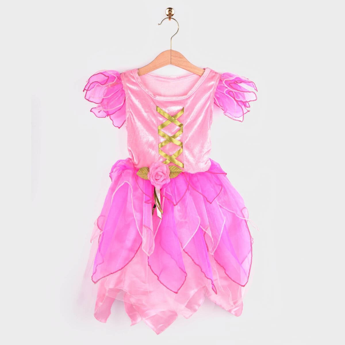 Disfraz Hada Rosa con Alas, Diadema y Varita (varias tallas)