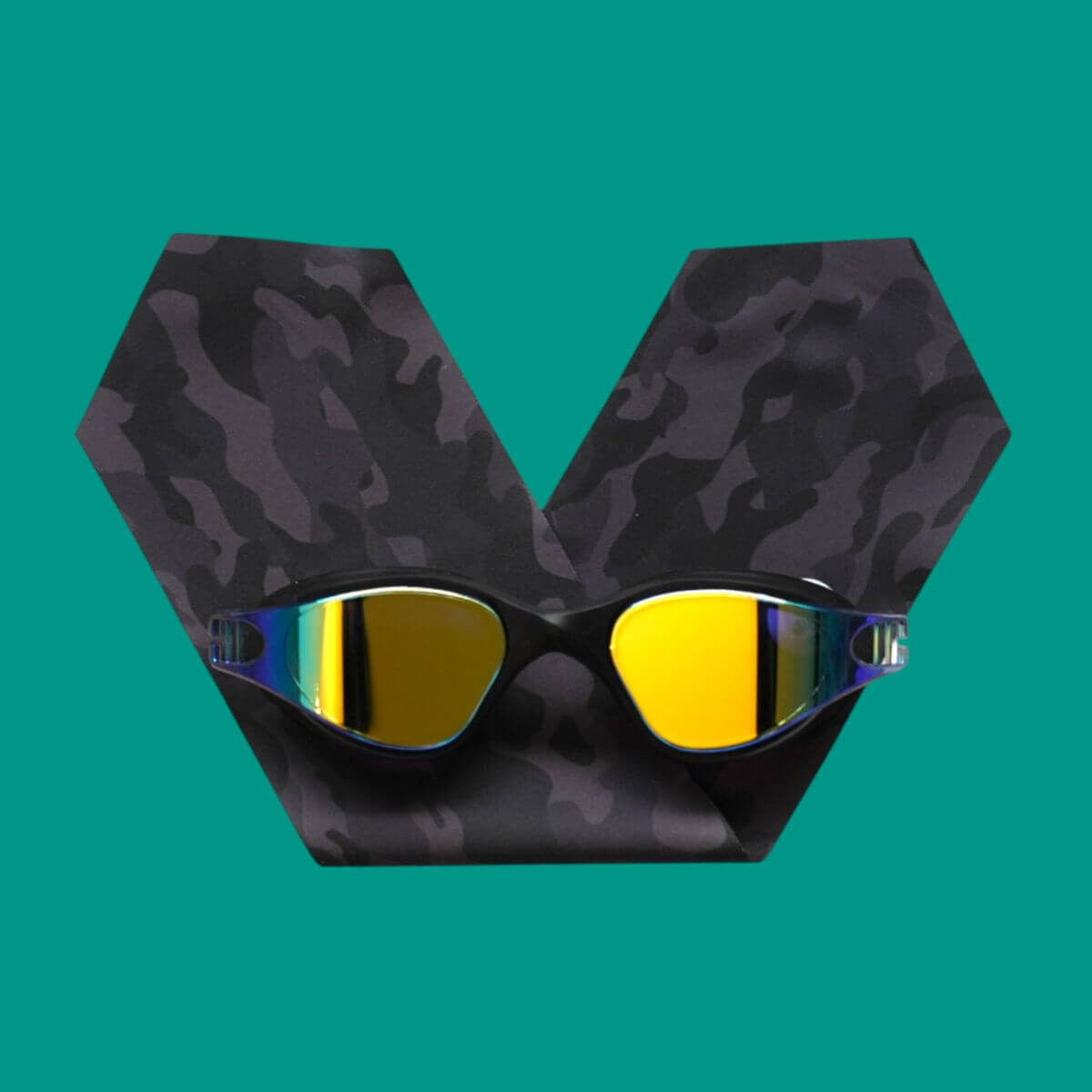Gafas de natación Camuflaje negro (+11 años)