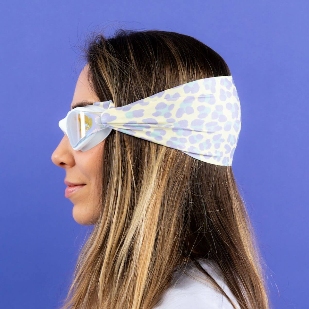 Gafas de natación Leopardo amarillo y violeta (+11 años)