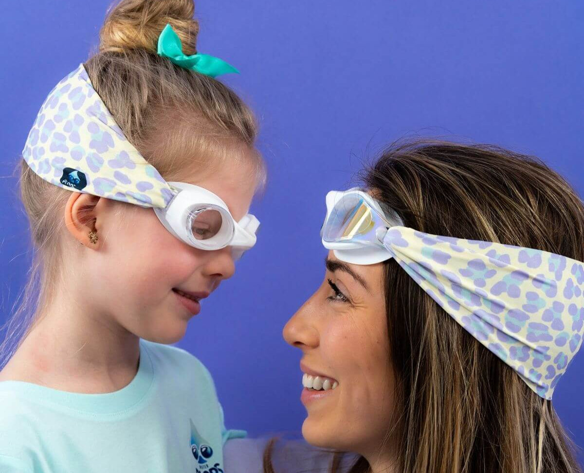 Gafas de natación Leopardo amarillo y violeta (+11 años)