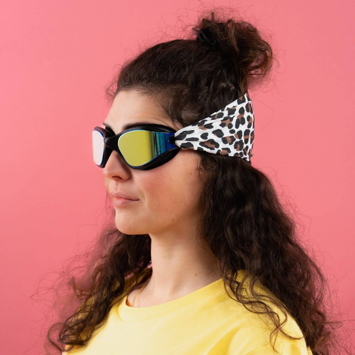 Gafas de natación Leopardo marrón y negro (+11 años)