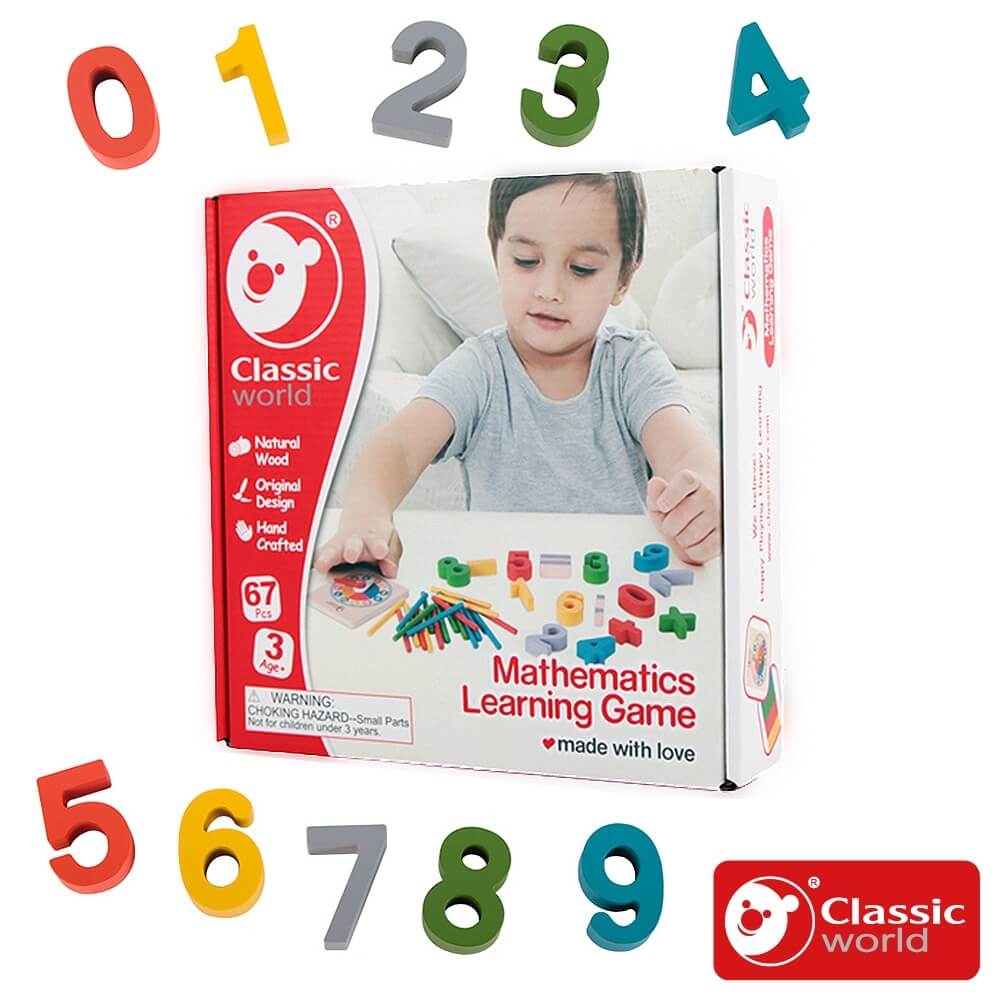 Juego de madera para aprender matemáticas