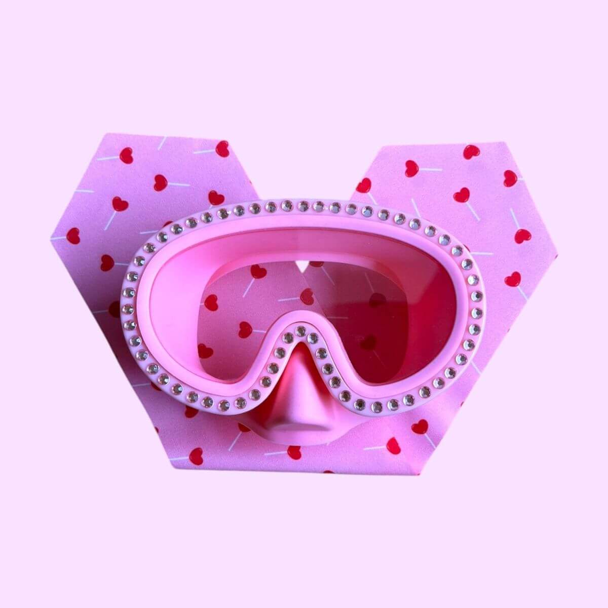 Máscara de buceo Corazones de piruleta (3 - 10 años)