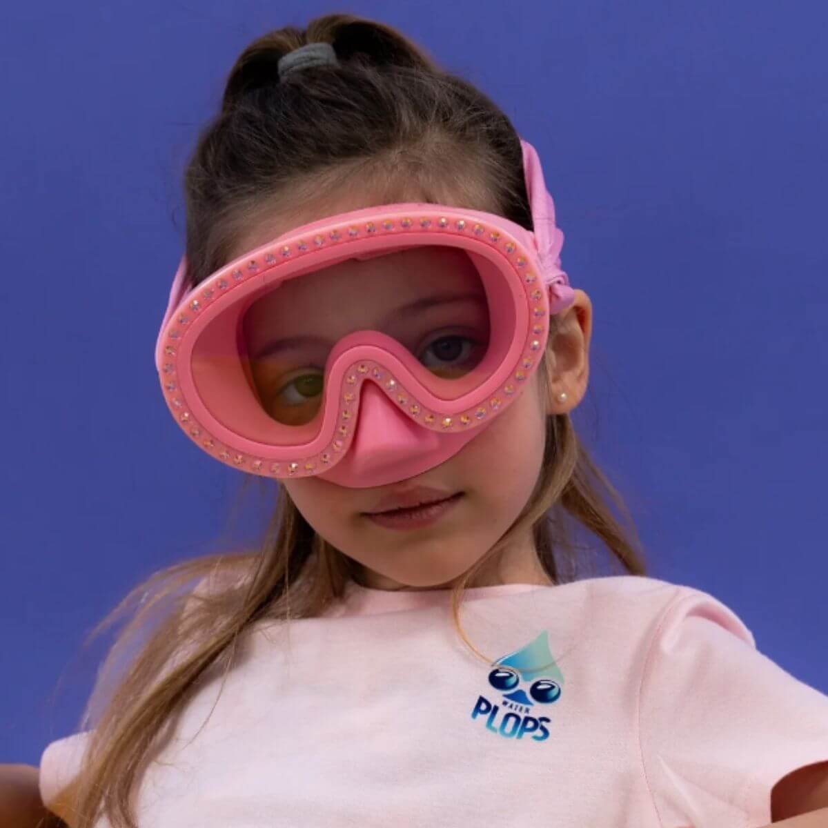 Máscara de buceo Diamantes Rosa (3 - 10 años)