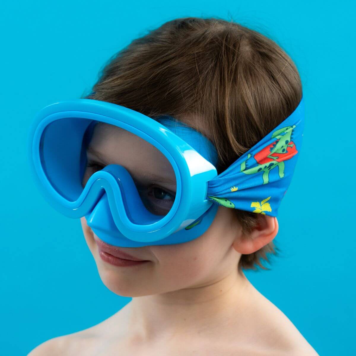 Máscara de buceo Dinosaurios Azul (3 - 10 años)