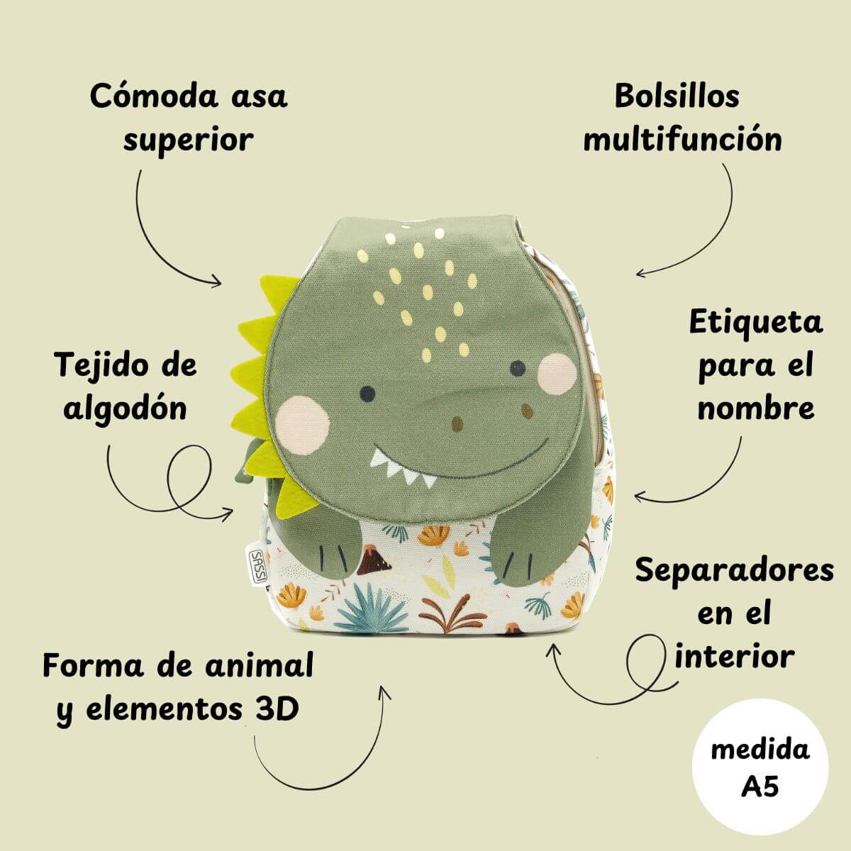 Mini Mochila Dinosaurio