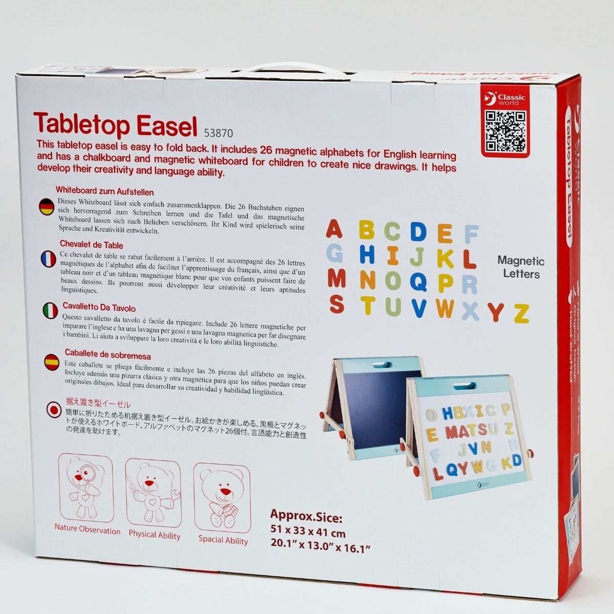 Pizarra de sobremesa 2 en 1