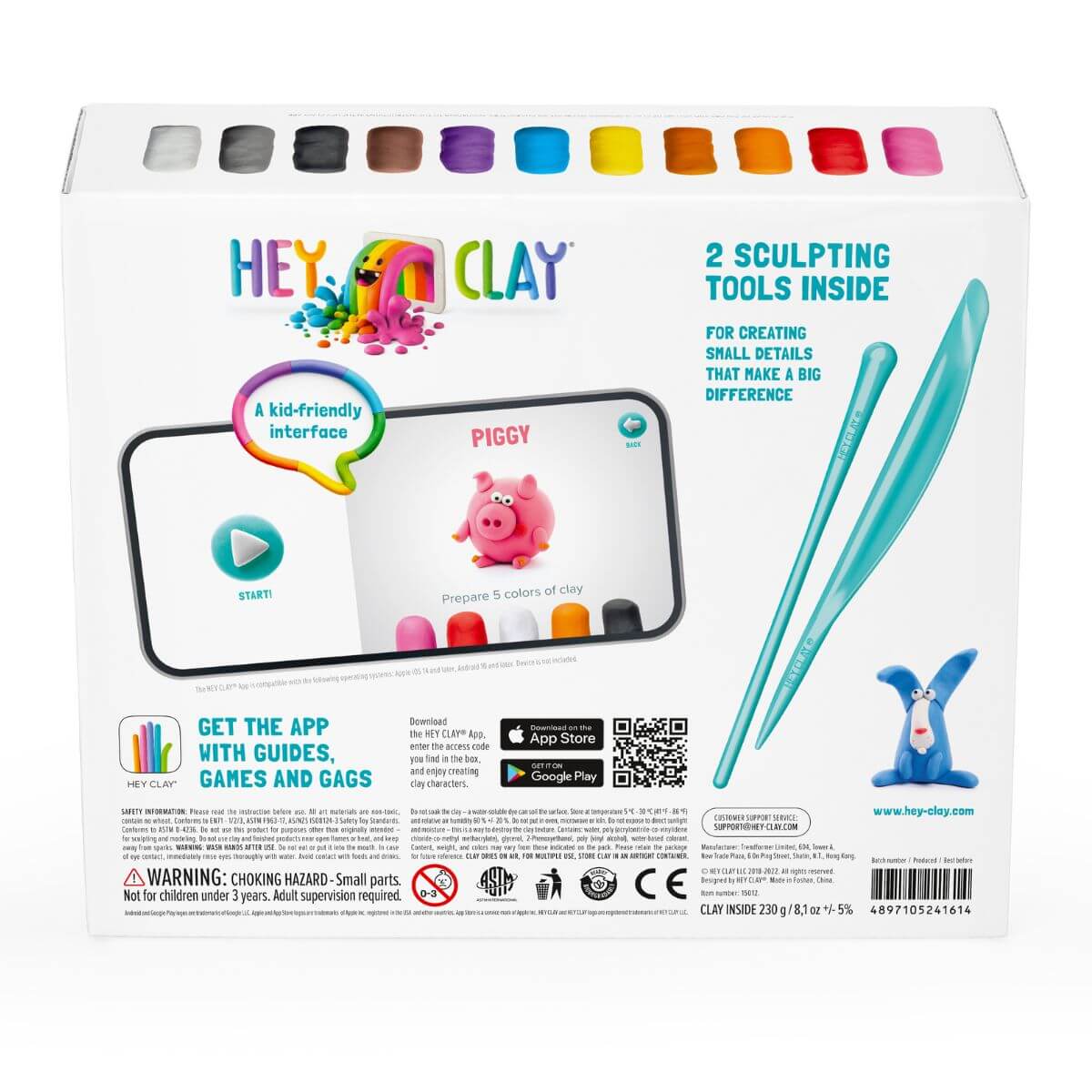 Plastilina interactiva Animales (15 botes)