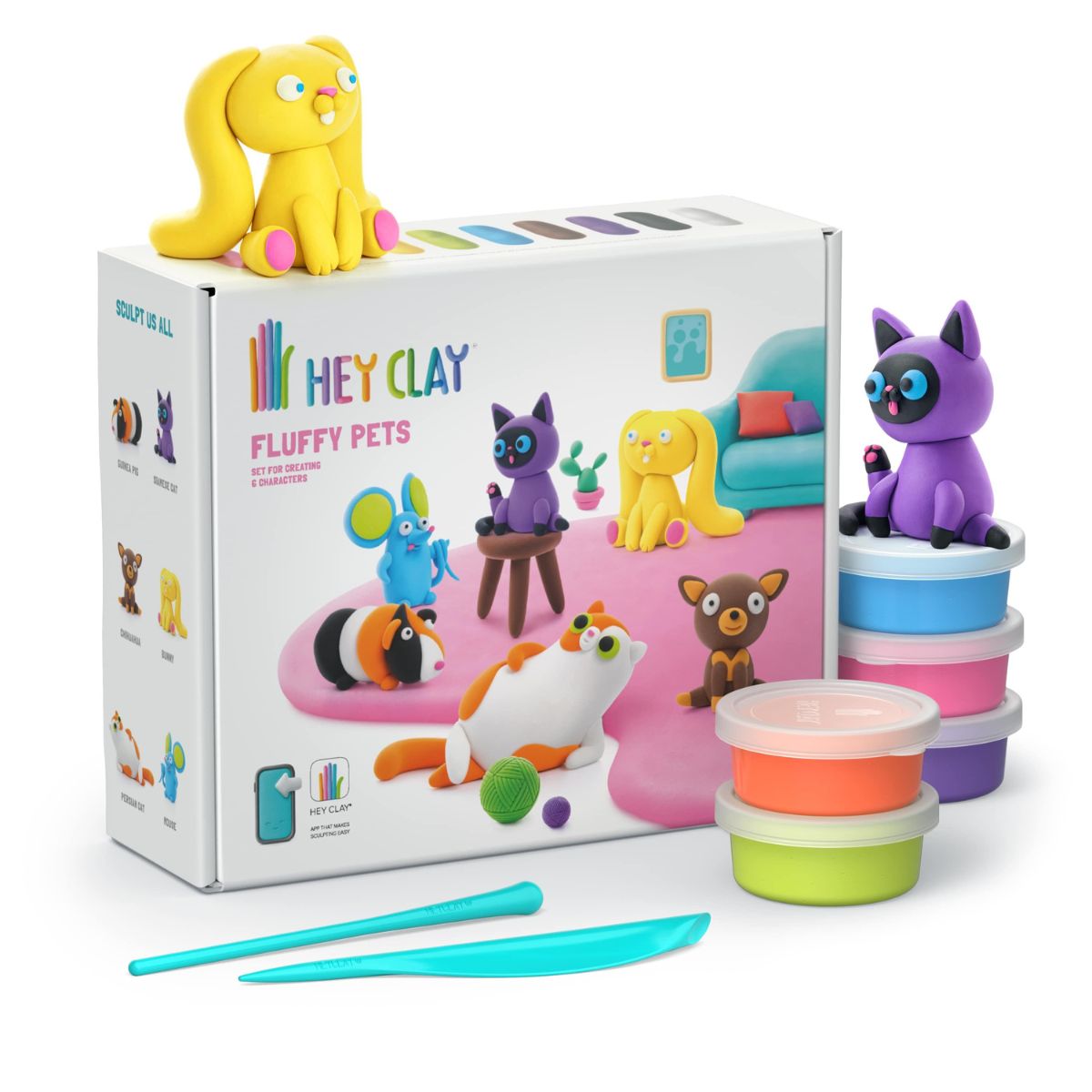 Plastilina interactiva Mascotas (15 botes)