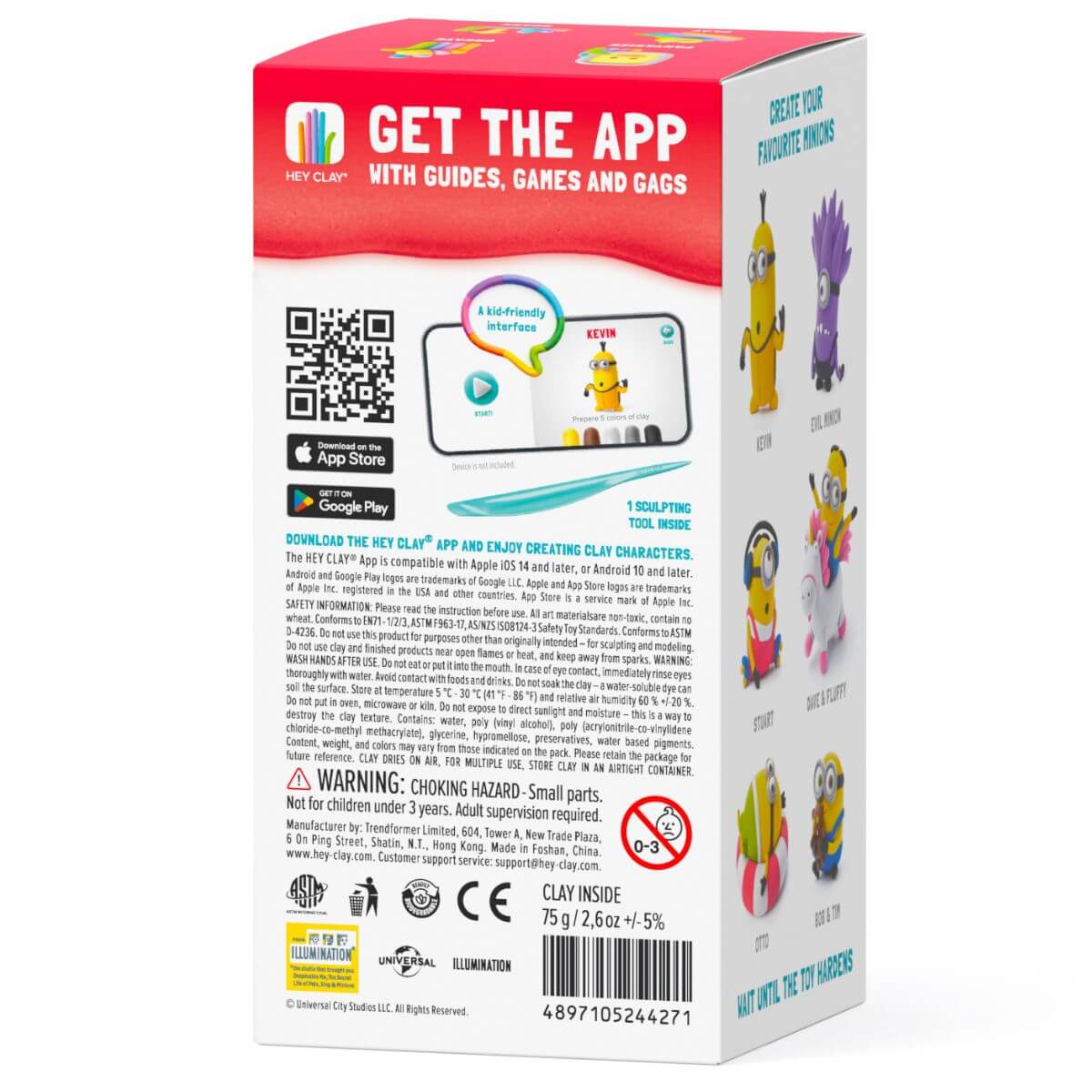 Plastilina interactiva Kevin (5 botes)