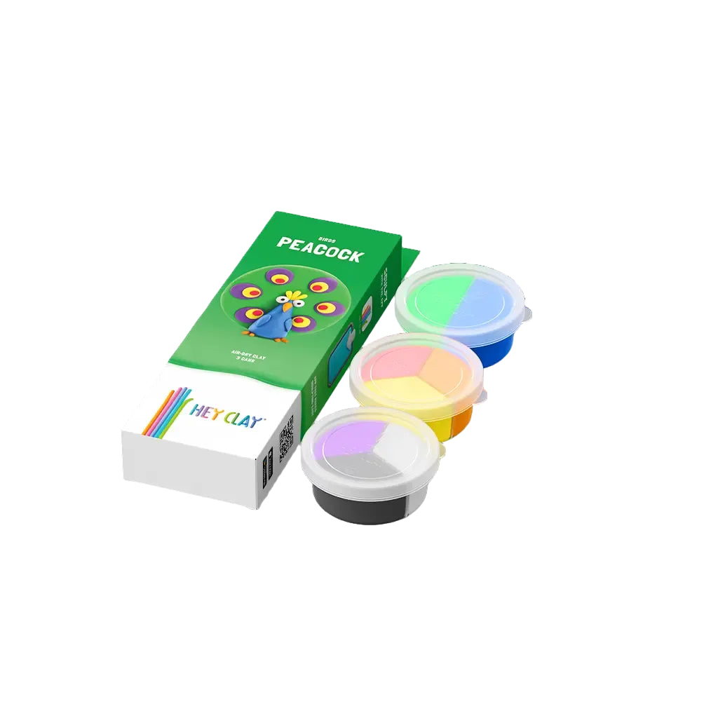 Plastilina interactiva Pavo real (3 botes)