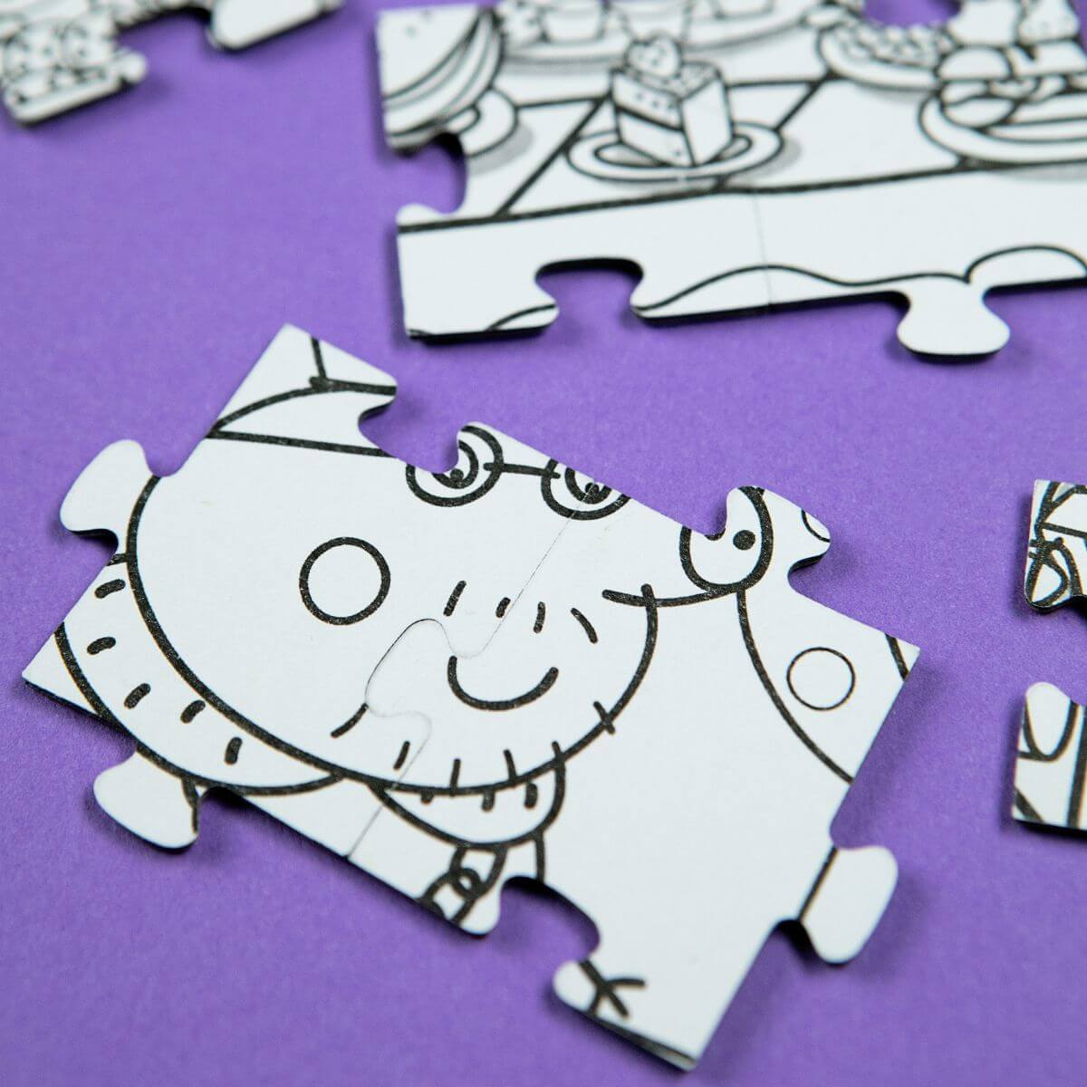 Puzzle 2 en 1 para colorear Peppa Pig Banquete (60 piezas)