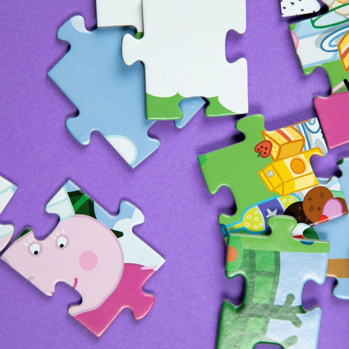 Puzzle 2 en 1 para colorear Peppa Pig Banquete (60 piezas)