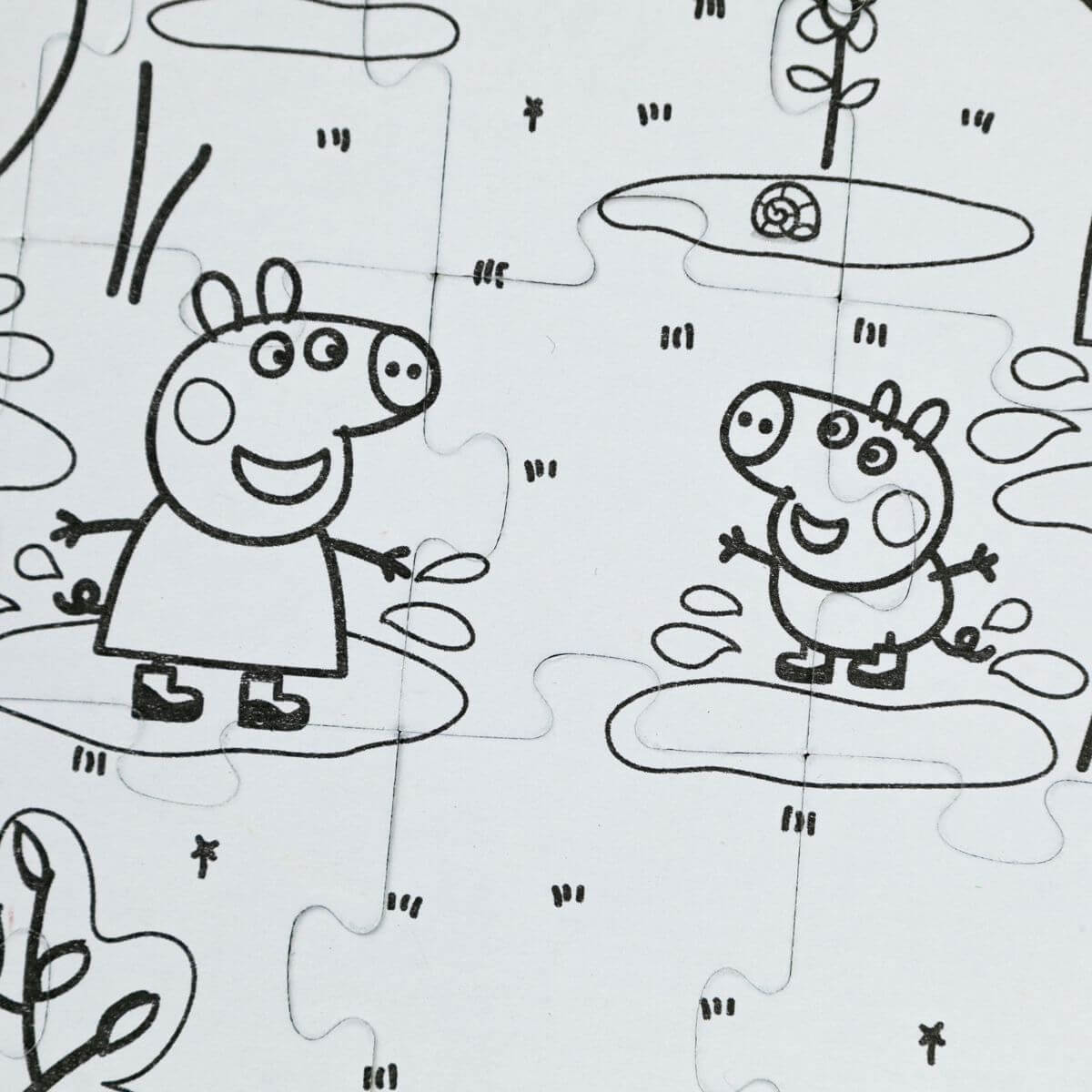 Puzzle 2 en 1 para colorear Peppa Pig Familia(60 piezas)
