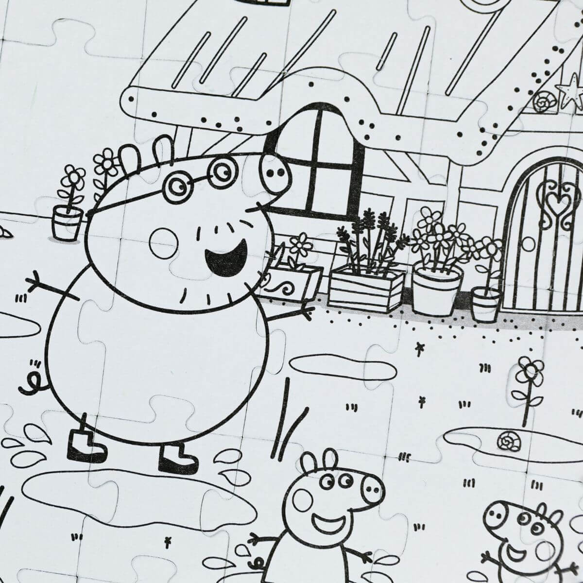 Puzzle 2 en 1 para colorear Peppa Pig Familia(60 piezas)