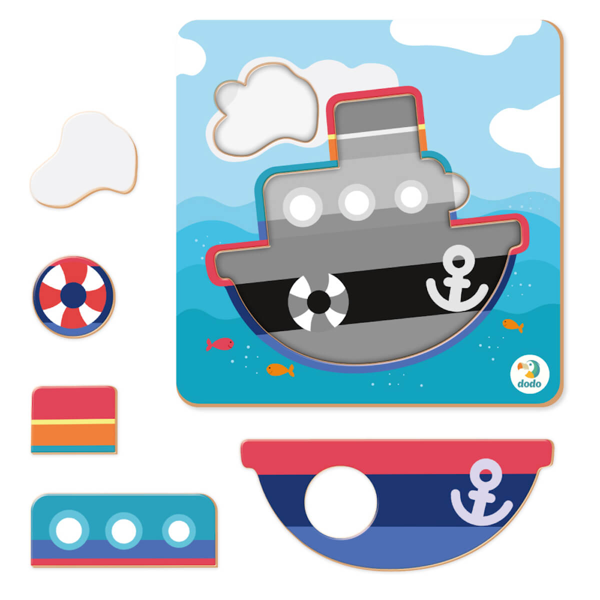 Puzzle encajable mini Barco