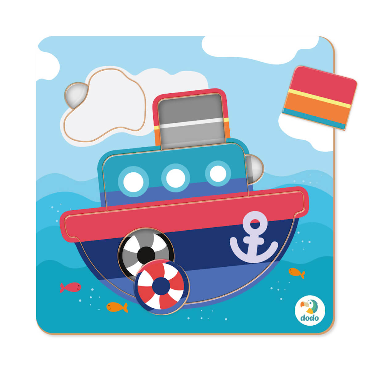 Puzzle encajable mini Barco