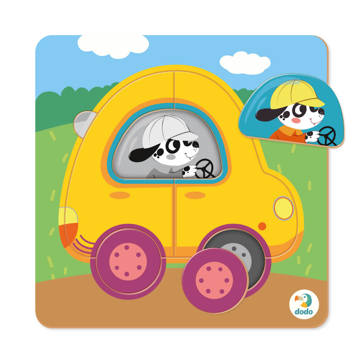 Puzzle encajable mini Coche