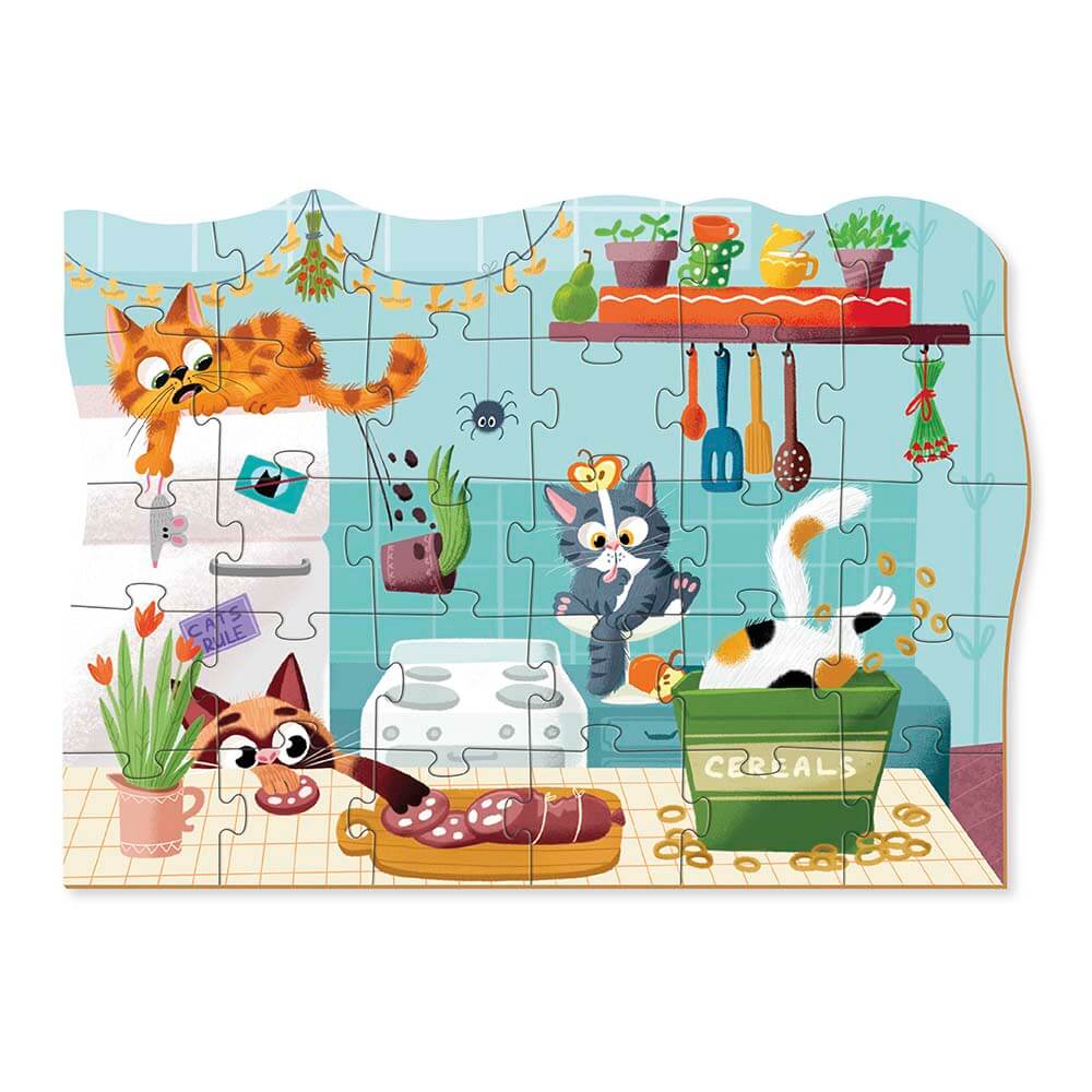Puzzle Mascotas Gatos traviesos