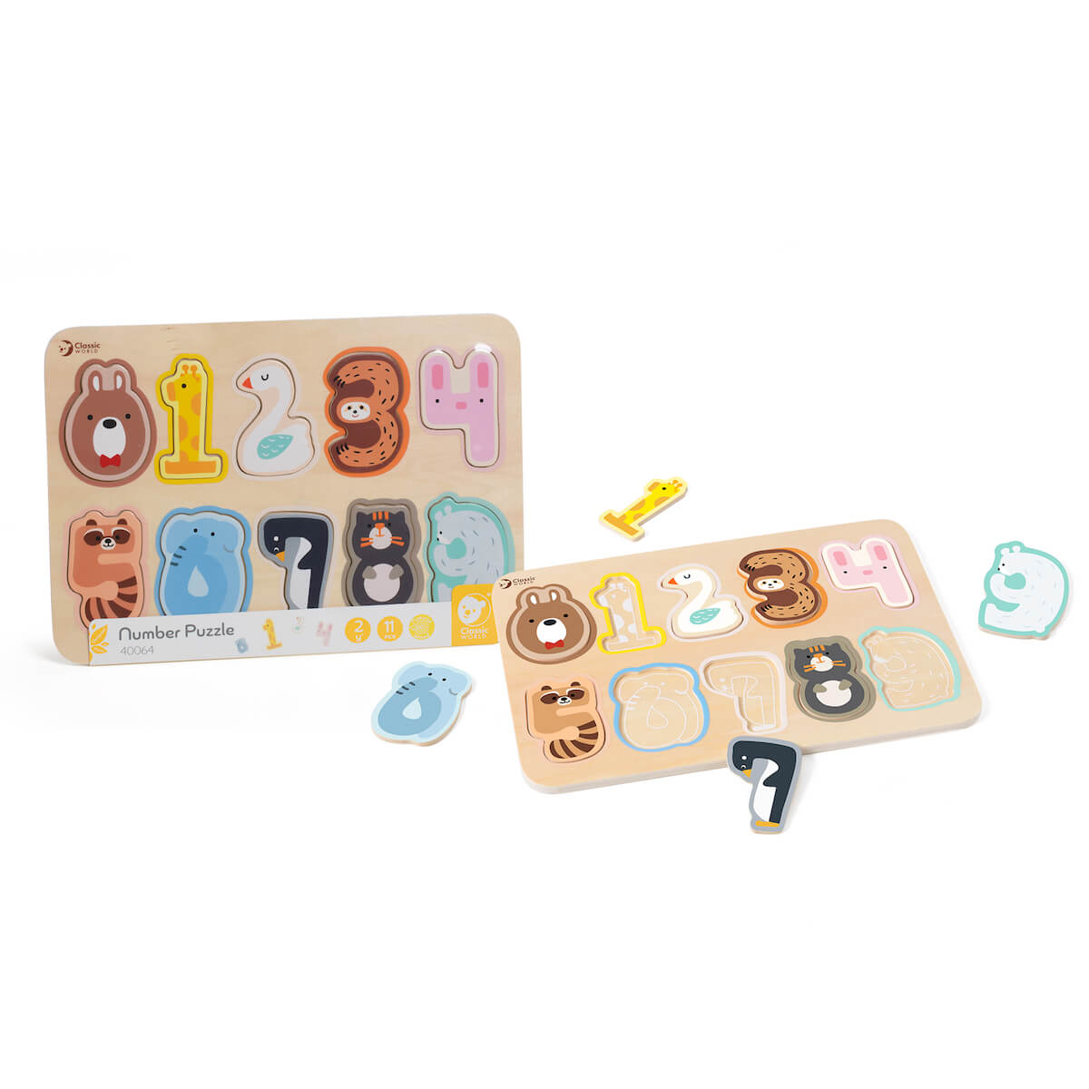 Puzzle Números pastel