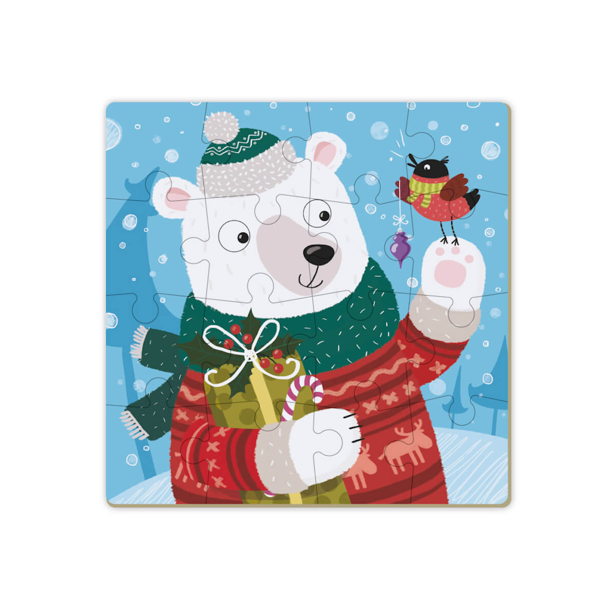 Puzzle para colorear 2 en 1 Oso polar