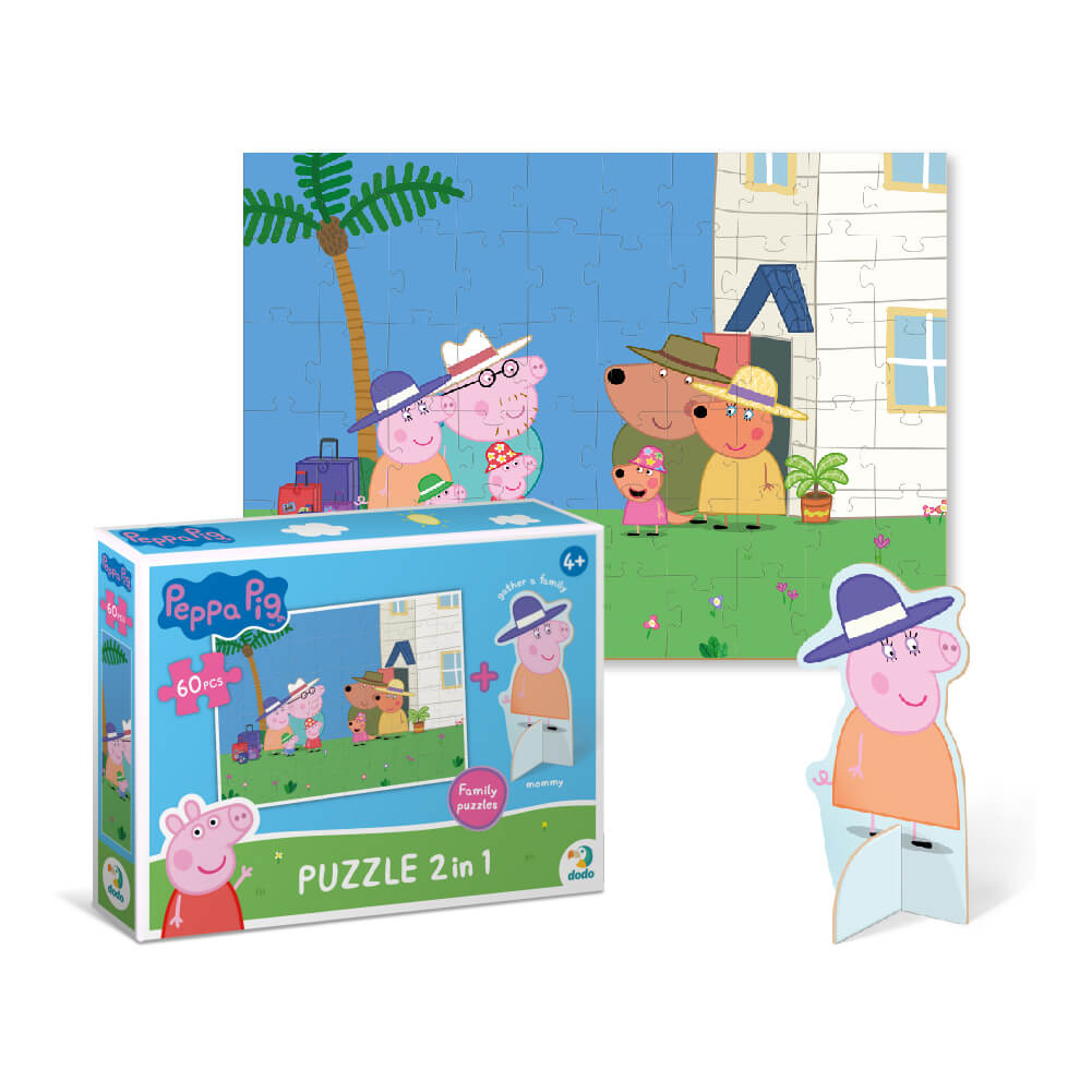 Puzzle Peppa Pig con figura de Mamá Pig (60 piezas)