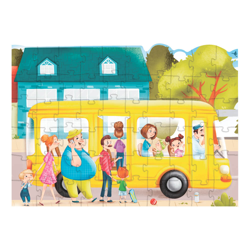 Puzzle Transportes Autobús (60 piezas)