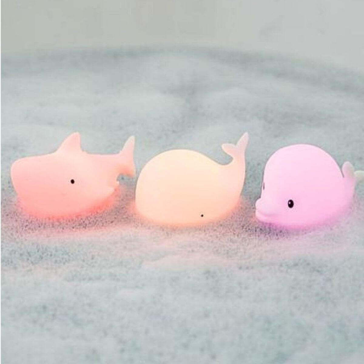 Set de 3 Mini Lámparas Océano: Delfín, Ballena y Tiburón