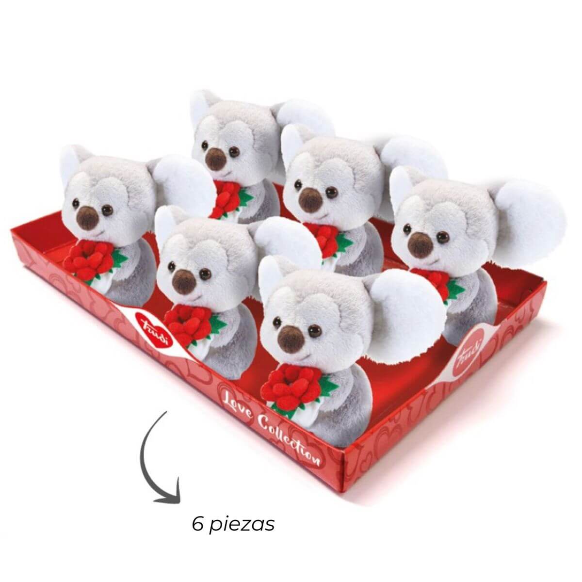 Trudino Koala con flores rojas