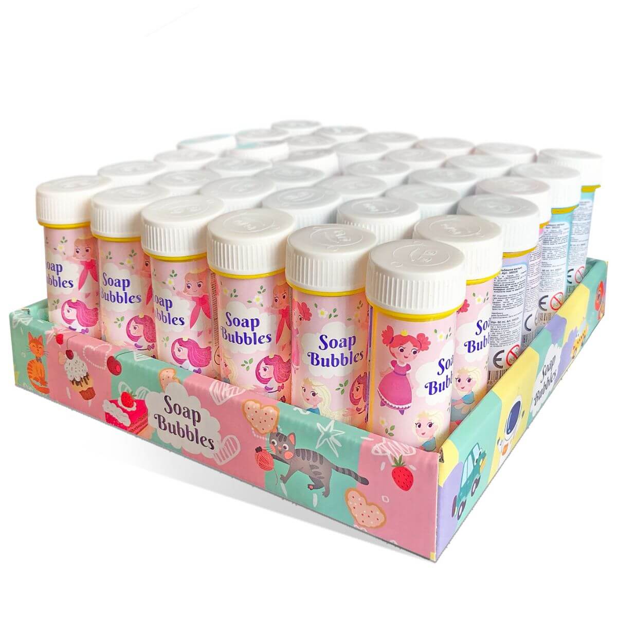Display Pompas de Jabón 60ml Princesas (36 ud,)