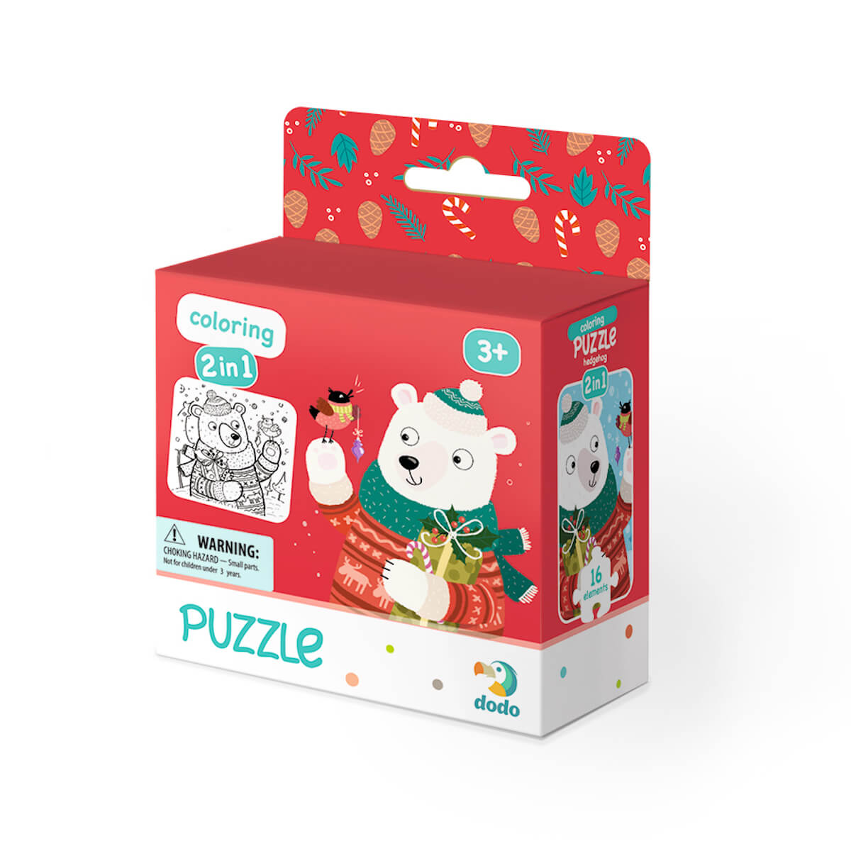 Puzzle para colorear 2 en 1 Oso polar