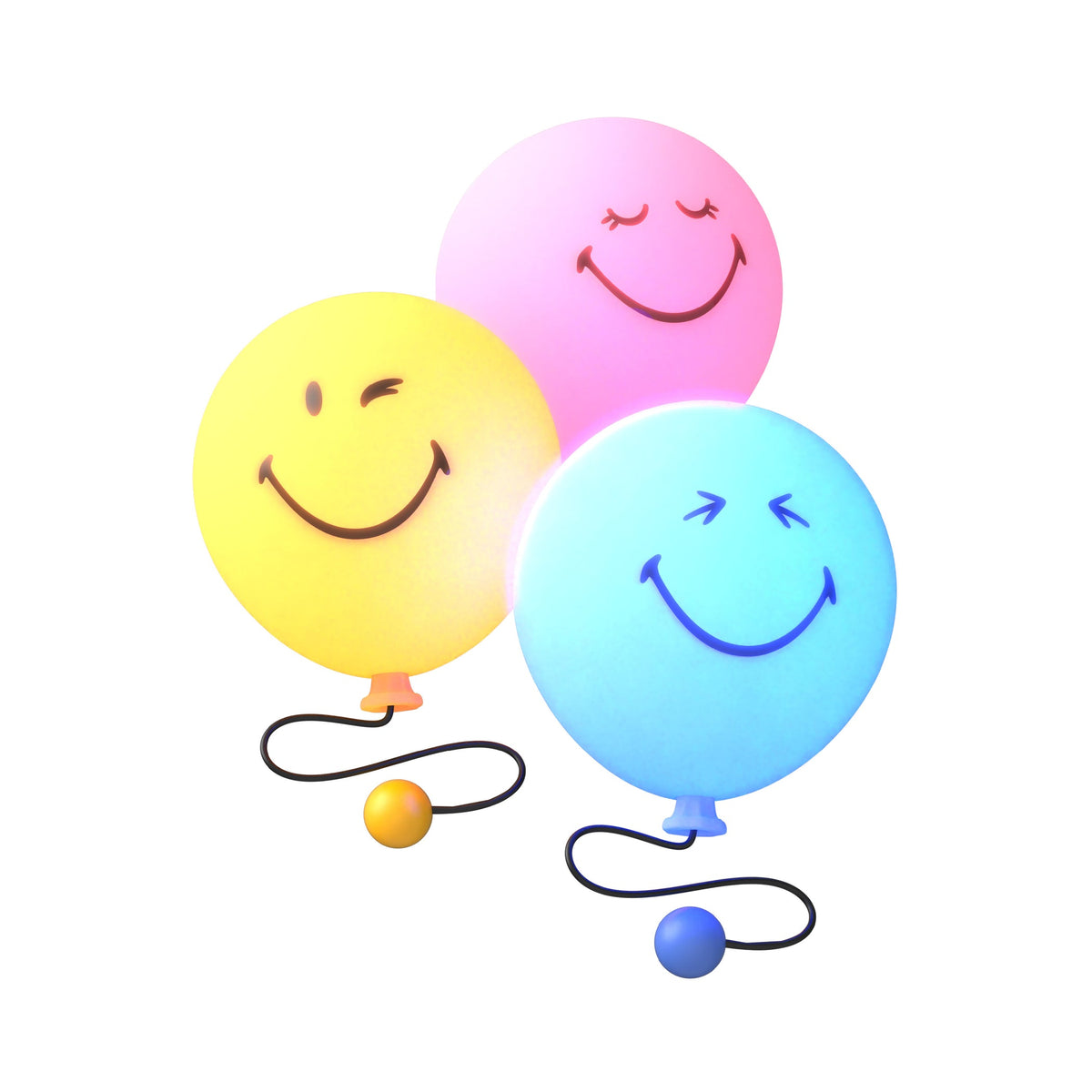 Lámpara BUBBLY - Smiley Amarillo