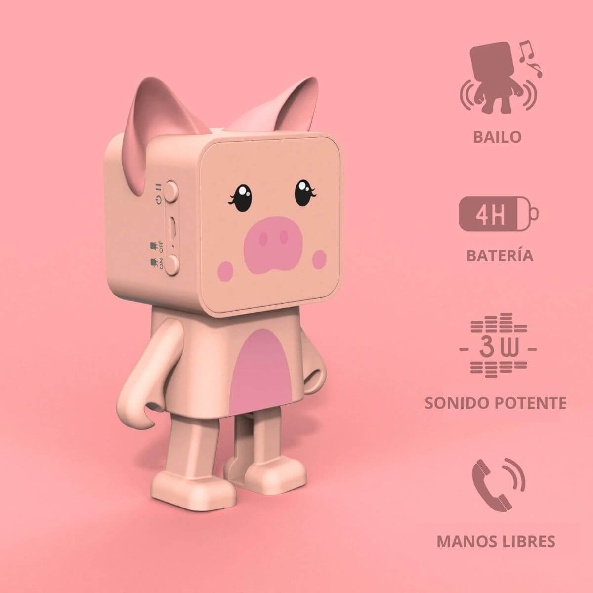 Altavoz DANCING ANIMAL - Cerdito