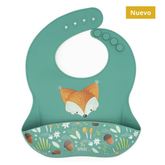 Babero de silicona Zorro