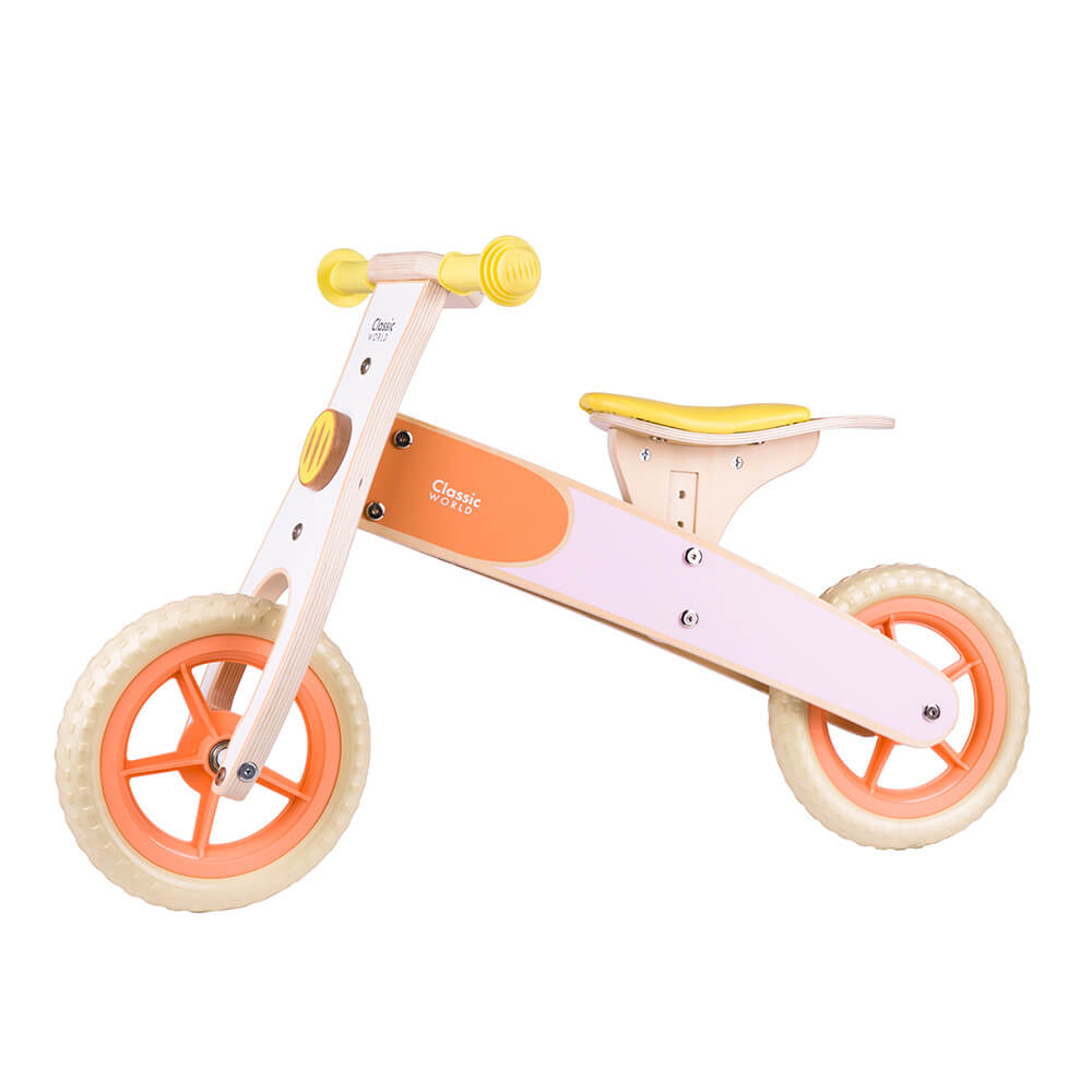 Bicicleta sin pedales pastel