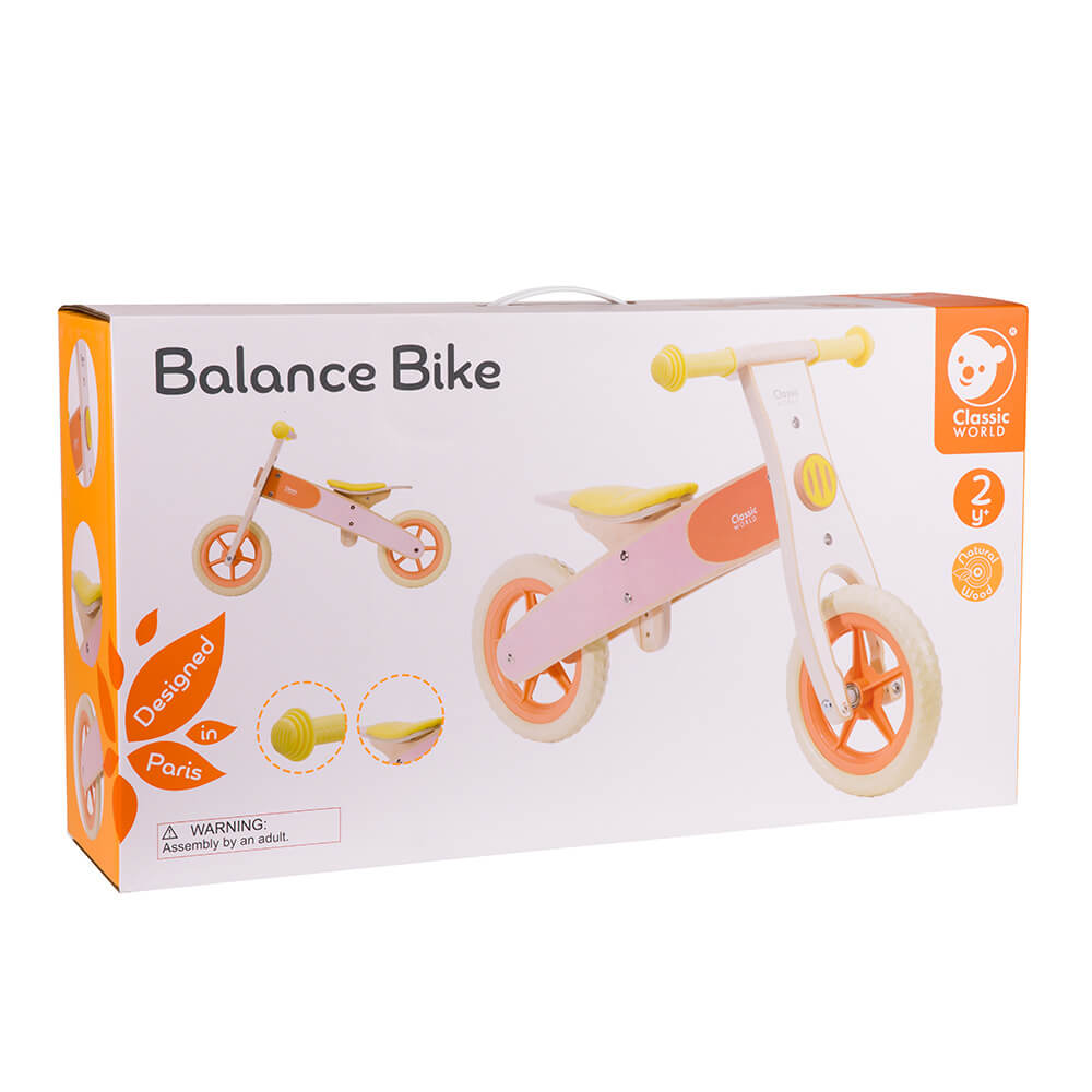 Bicicleta sin pedales pastel