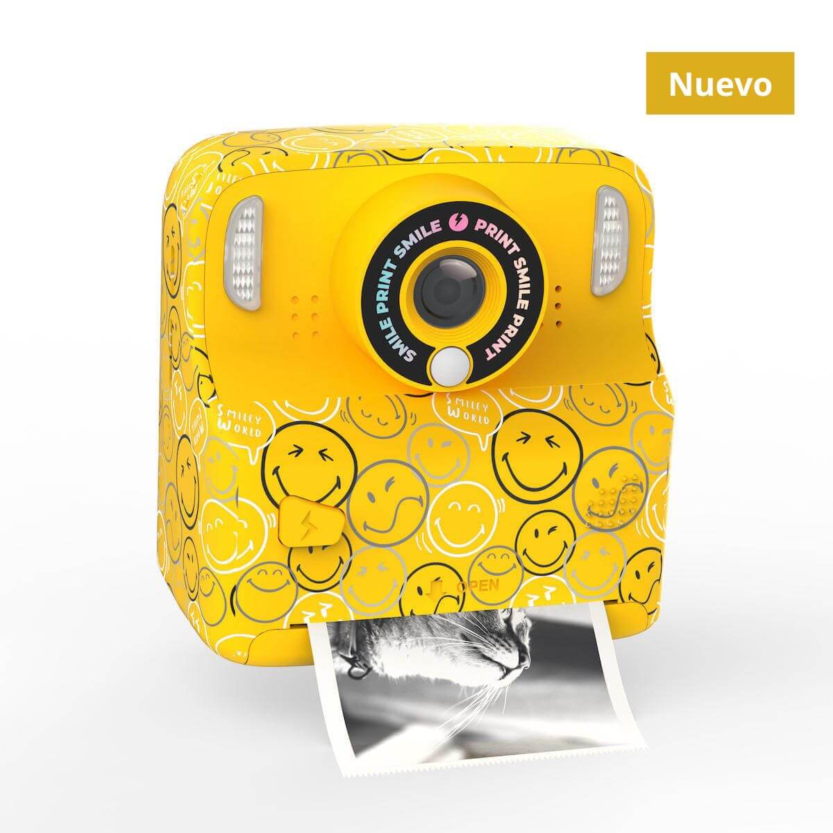 Cámara Digital Instantánea PIXIPRINT - Smiley Amarillo