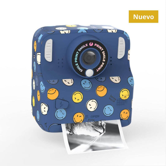 Cámara Digital Instantánea PIXIPRINT - Smiley Azul