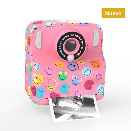 Cámara Digital Instantánea PIXIPRINT - Smiley Rosa
