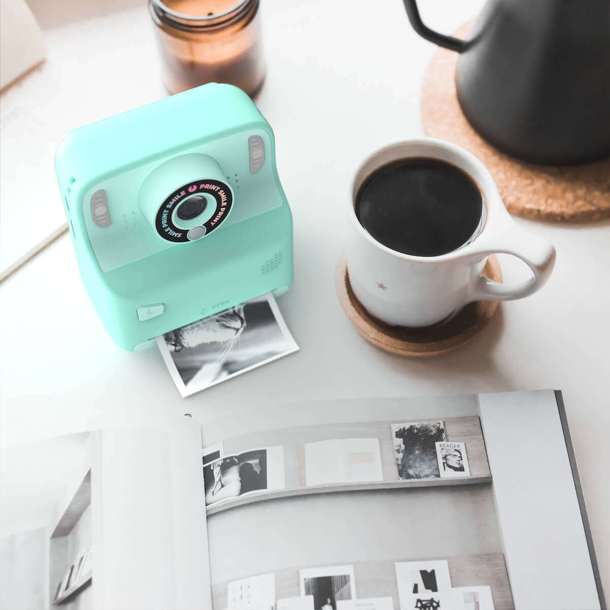 Cámara Digital Instantánea PIXIPRINT - Turquesa