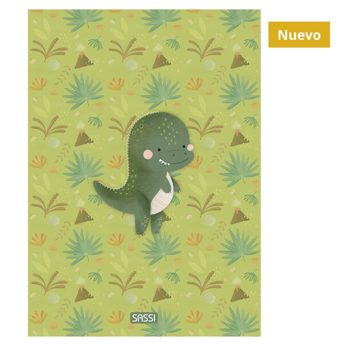 Cuaderno cuadriculado A4 Dinosaurio