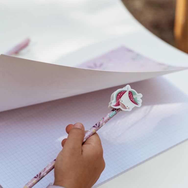 Cuaderno cuadriculado A4 Unicornio