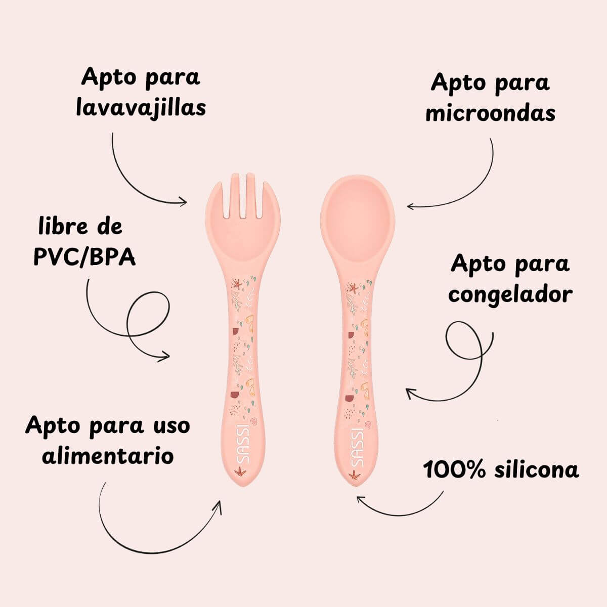 Cubiertos de silicona Pulpo